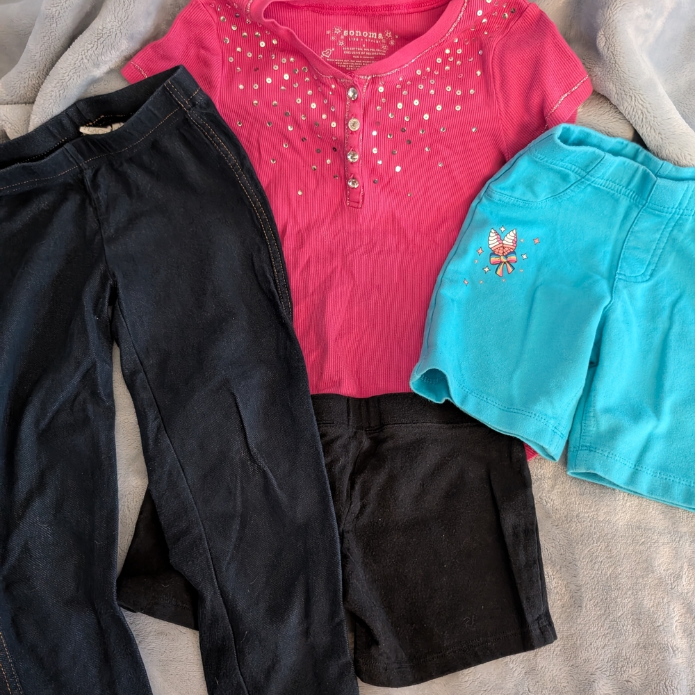Pink Top and Shorts Set